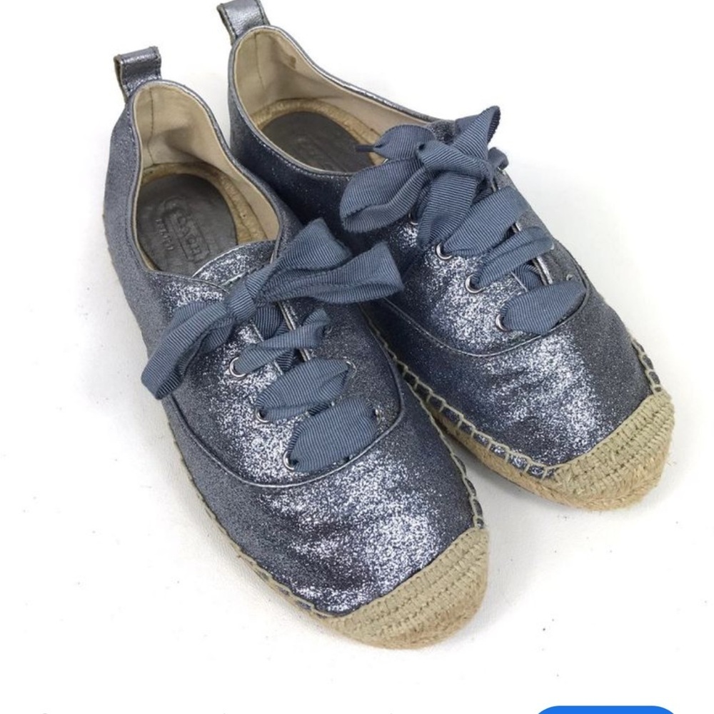 Coach Silver Espadrille Sneakers